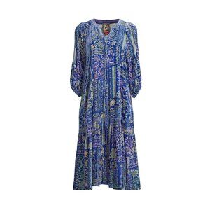johnny was purple dress Johnny Was Women's Henley Collared Dress - Purple - Size XS
